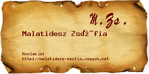 Malatidesz Zsófia névjegykártya
